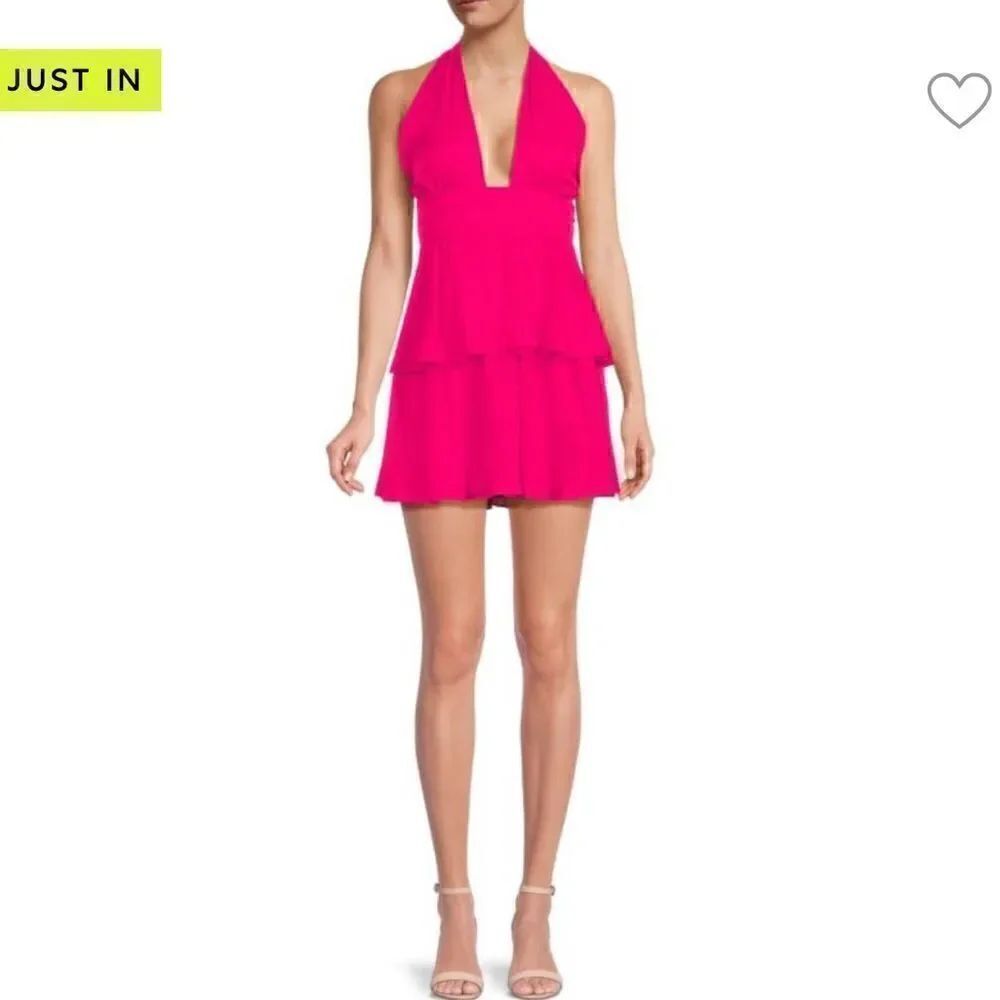 Amanda Uprichard Darby HalterโTieredโMiniโDressโnewโwithoutโtagsโFLAWEDโSmall